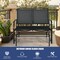 Costway Patio Glider Rocking Bench Double 2 Person Chair Loveseat Garden Grey\Black